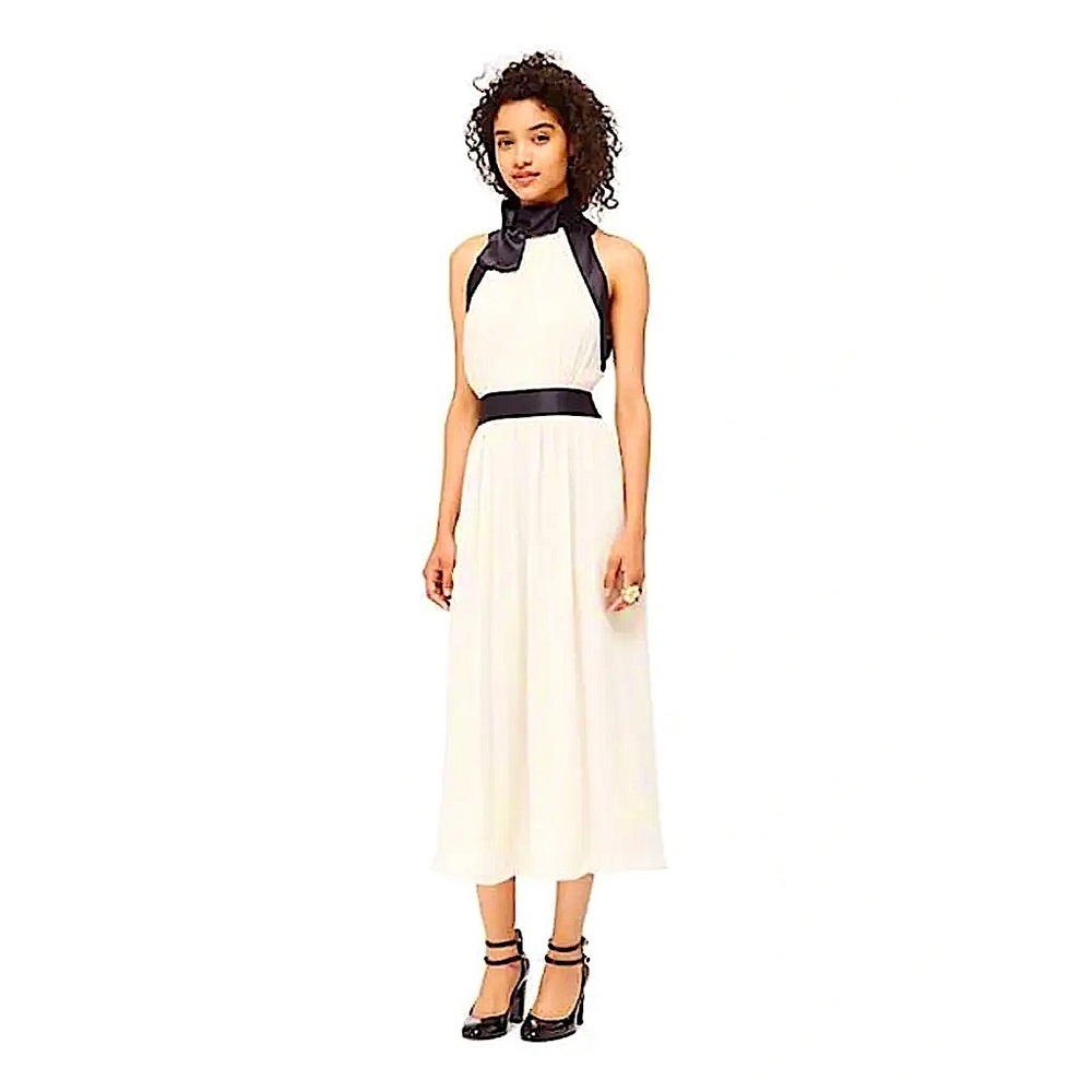 Women’s Kate Spade ♠️ 'Take A Bow' Silk Chiffon Bow Dress | Size 0 / XS